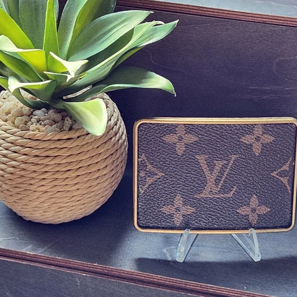 Authentic LV Upcycled Classic Monogram Belt Buckle Boujee Belt Buckle | Upcycled LV – Beaudin Designs main image 3